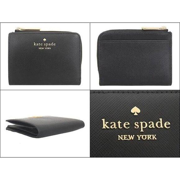 Kate Spade Madison Small L-Zip Wallet KH615 001 Black NEW $189 - Picture 1 of 16